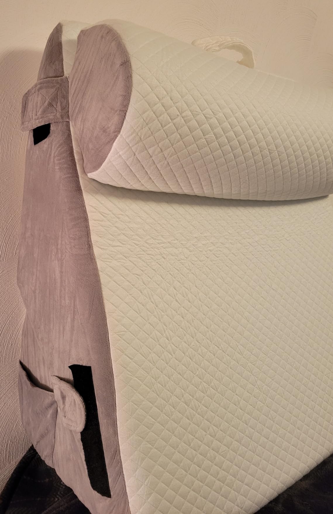 10-in-1 Adjustable Design 3PCS Wedge Pillow for Sleep Apnea, Wedge Pillow for Acid Reflux Relief, Orthopedic Headboard Bed Wedge Pillow for Sleeping, Neck & Back Support for Snoring and Reading customer photo 1