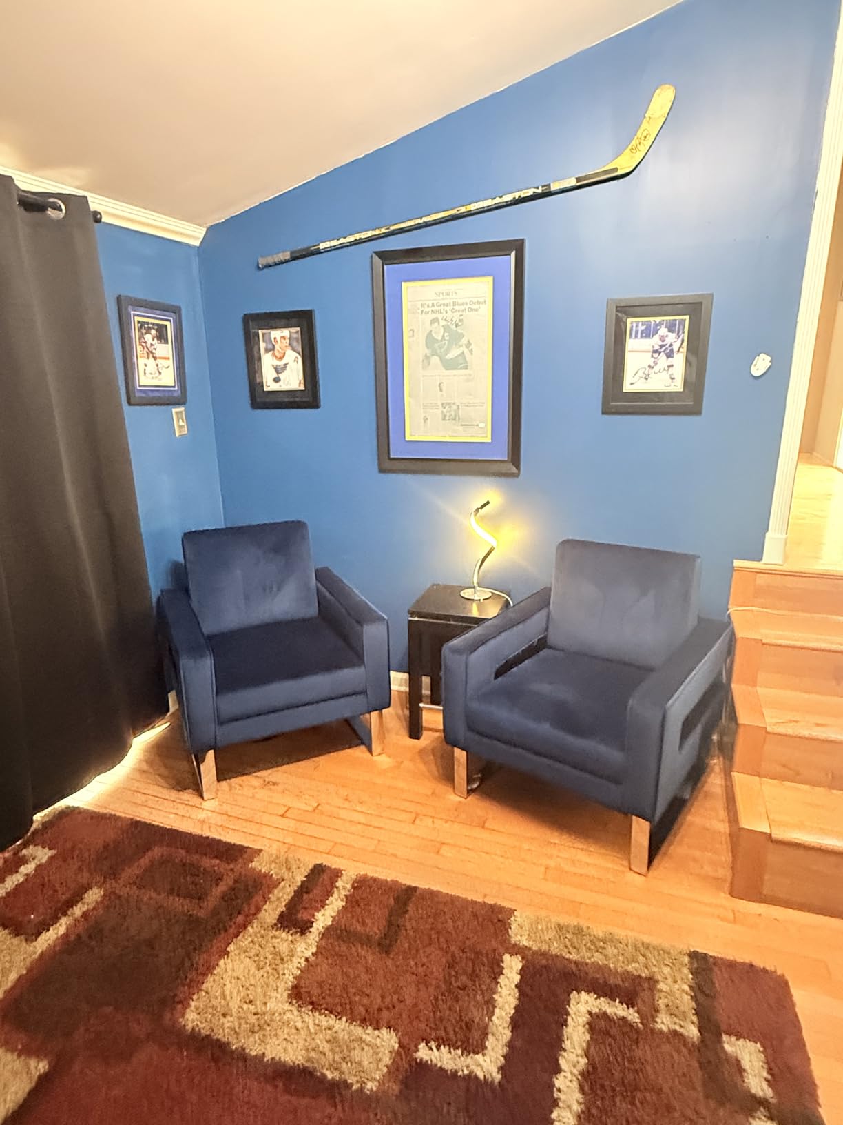 Velvet Accent Chair, Modern Armchair with Silver Base, Blue | Stainless Steel Base, Soft Velvet Upholstery, Thick Padded Seat, 350 LBS Weight Capacity, For Living Room and Home Office customer photo 2