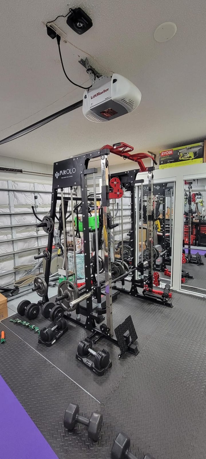Mikolo M4 2.0 Smith Machine, 2200lbs Squat Rack with LAT-Pull Down System & Cable Crossover Machine, Training Equipment with Leg Hold-Down Attachment customer photo 2