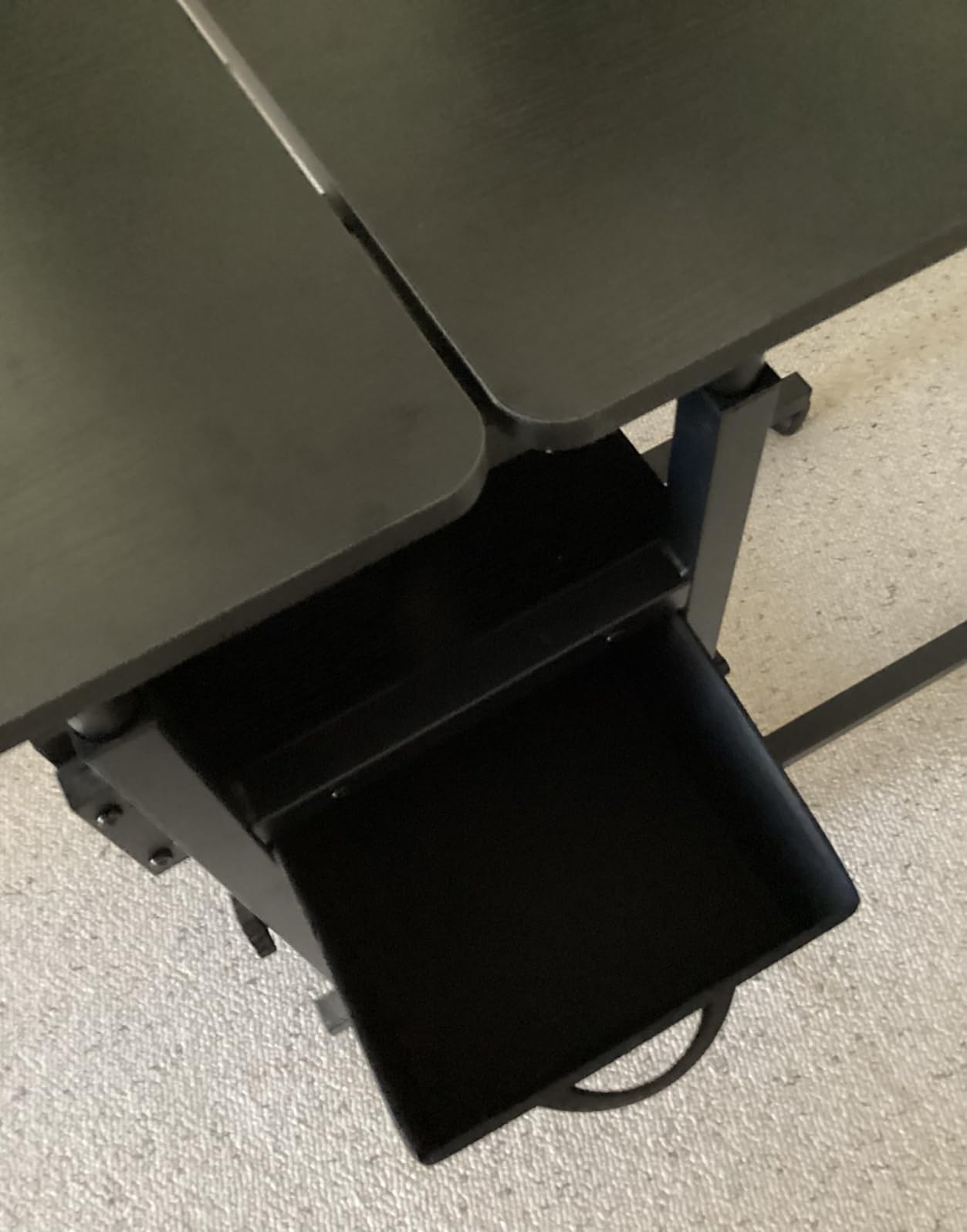 DAPOTUG Adjustable Overbed Bedside Table with Wheels, Charging Station | Tilting Top, Adjustable Side Table, 2-Tier Storage with Drawer, Over Bed Table, C-Shaped End Table for Beds, Couch customer photo 1