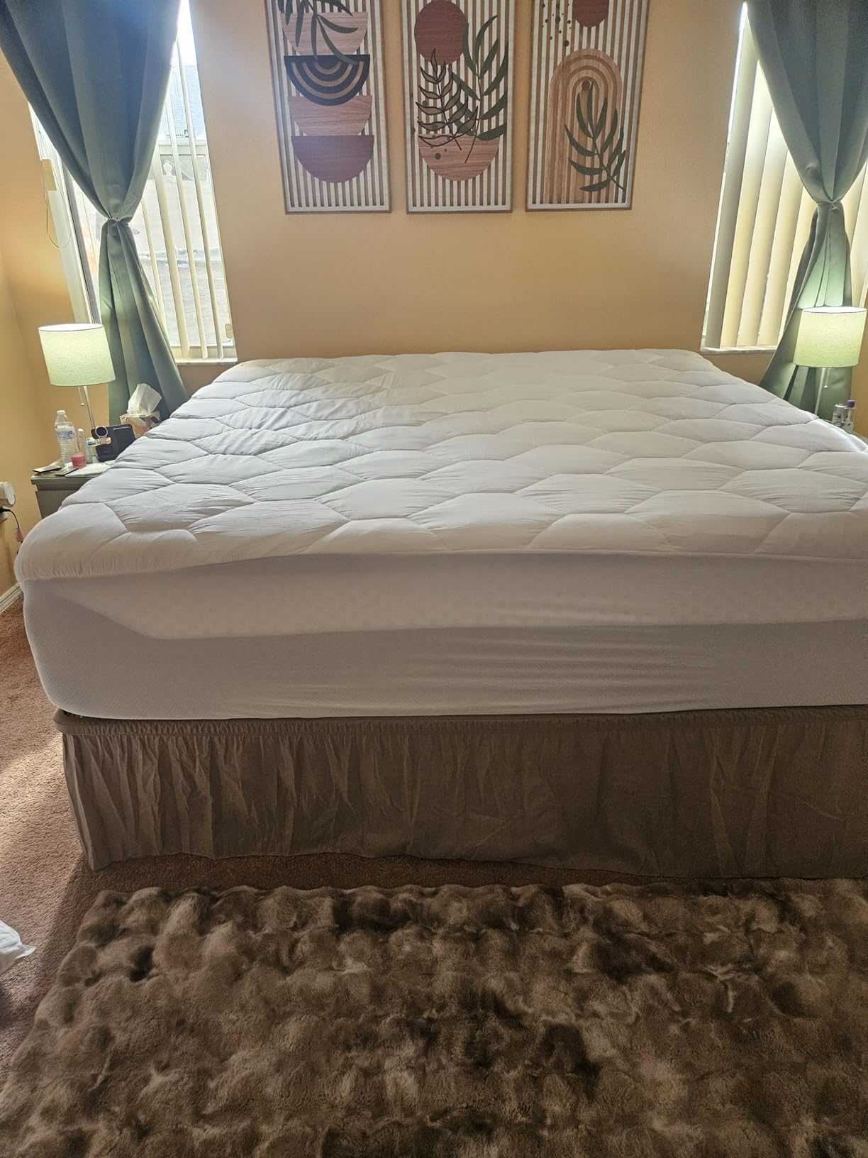 Favorland Mattress Topper Queen Size - Cooling Extra Thick Breathable Viscose Made from Bamboo Mattress pad - Soft Quilted Fitted Mattress Cover with 900 GSM Down Alternative Fill (8-21