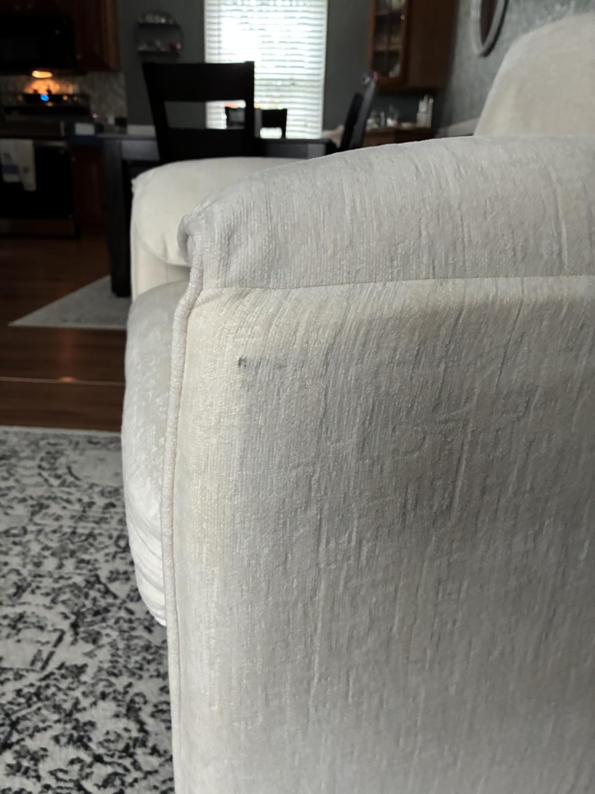 ONBRILL Oversized Accent Chair, 41 Inch Chenille Fabric Armchair, Beige | Comfy Single Sofa Chair with Padded Arms, Pocket Spring Cushion, Modern Reading Chair for Living Room, Bedroom, Apartment customer photo 2