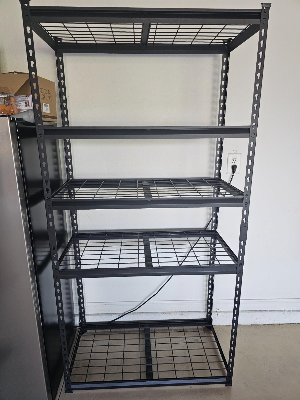 SONGMICS Boltless Assembly 5-Tier Storage Shelves Set of 2, Heavy-Duty customer photo 2