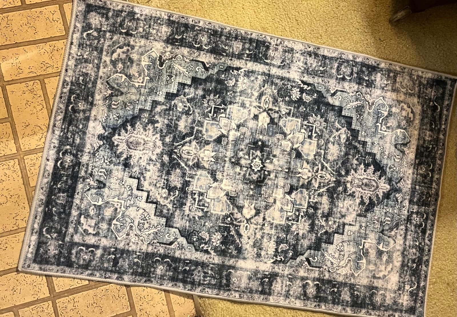 CHAMPLANT Area Rug 6'x9' Washable Vintage Traditional Floor Cover Thin Retro Kitchen Indoor Distressed Non Slip Carpet for Living Room Bedroom Dining Room customer photo 1