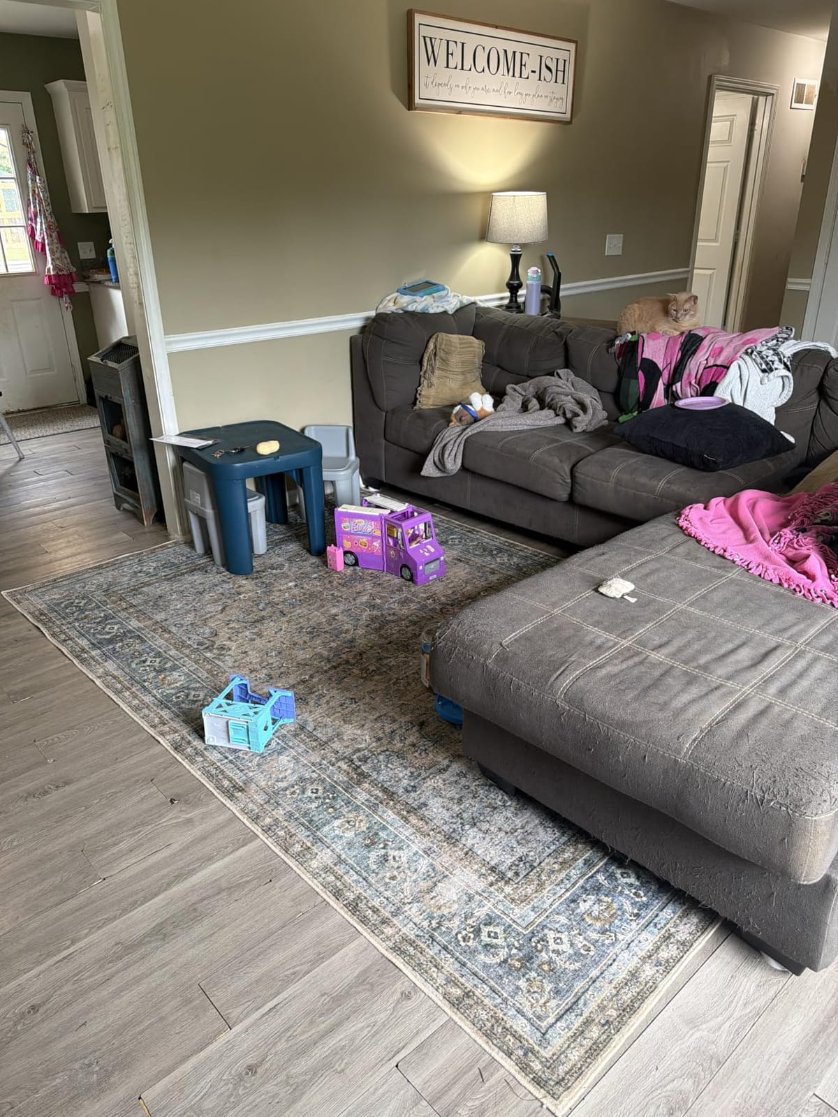 CHAMPLANT Area Rug 6'x9' Washable Vintage Traditional Floor Cover Thin Retro Kitchen Indoor Distressed Non Slip Carpet for Living Room Bedroom Dining Room customer photo 2