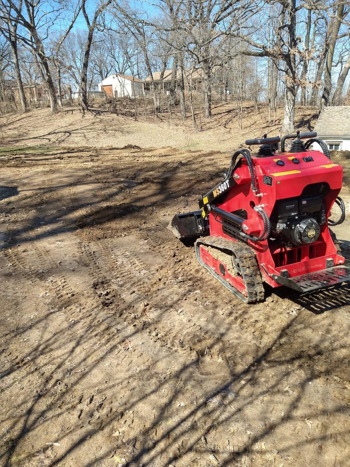 MS360T New Mini Crawler Skid Steer Loader with 13.5HP EPA RATO Gasoline Engine, Compact Stand-On Loader with 42