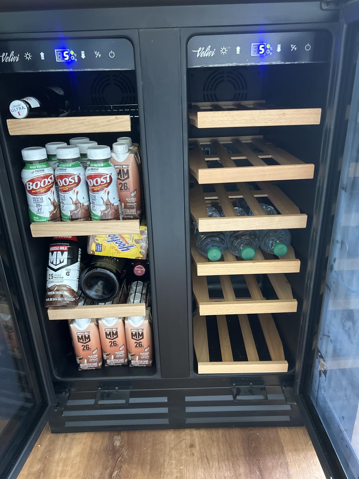 Velivi 24'' Wine Cooler Tall Wine Fridge Freestanding/Built in Large customer photo 2