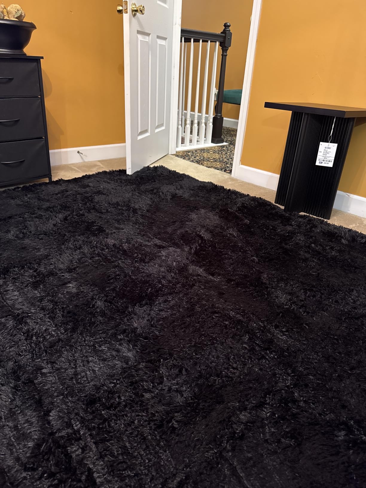 8x10 Area Rug for Living Room, Black Fluffy Shag Non-Slip Bedroom Rugs | Ultra Soft Large Fuzzy Plush Indoor Carpet, Washable Rugs for Bedroom Kids Nursery Office Dorm Modern Decor customer photo 1