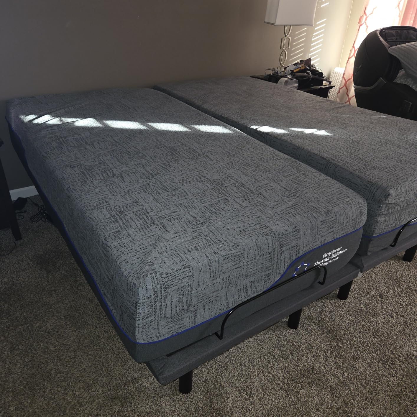 Amada Queen Adjustable Bed Frame and 14 Inch Cooling Gel Memory Foam Mattress Set, Massage, Head & Foot Incline, Wireless Remote, USB Ports, LED Night Light, Medium Firm Support customer photo 1