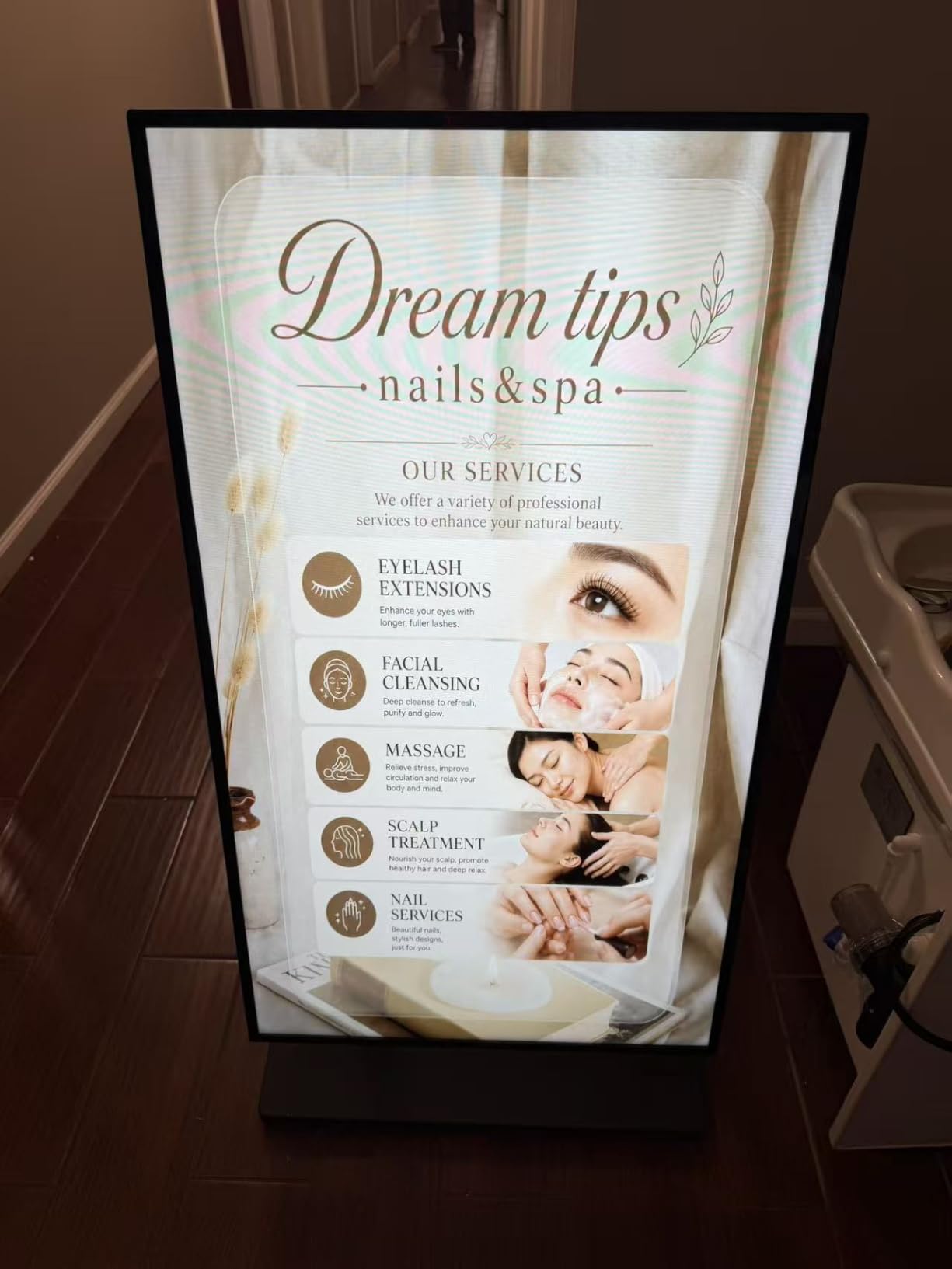 43 Inch Digital Signage Display, Screen LCD Advertising Kiosk, Portable Floor Standing Auto Ad Player Android OS App-Based Control with USB/HDMI/WiFi customer photo 2