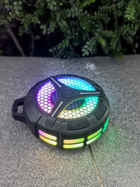 Waterproof Bluetooth Shower Speaker with Suction Cup, IPX7 Bathroom Speaker, 15W Loud Stereo Sound, Deep Bass, TWS Pairing, RGB Lights, Portable Speaker Gift for Men & Women customer photo 2