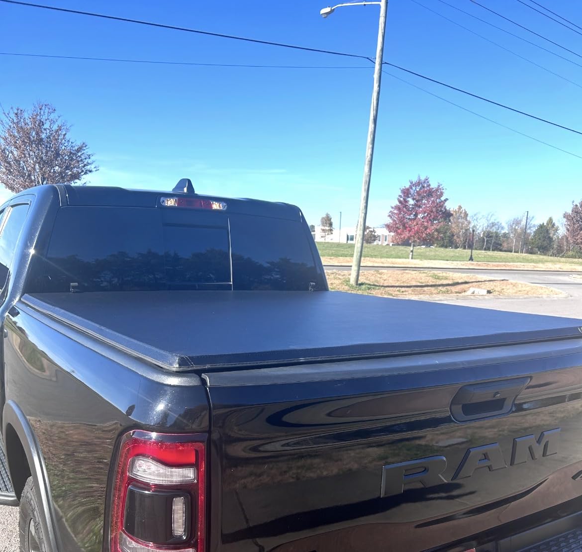 Soft Quad-Fold Truck Bed Tonneau Cover for 2002-2026 Dodge Ram 1500 6.4ft customer photo 2
