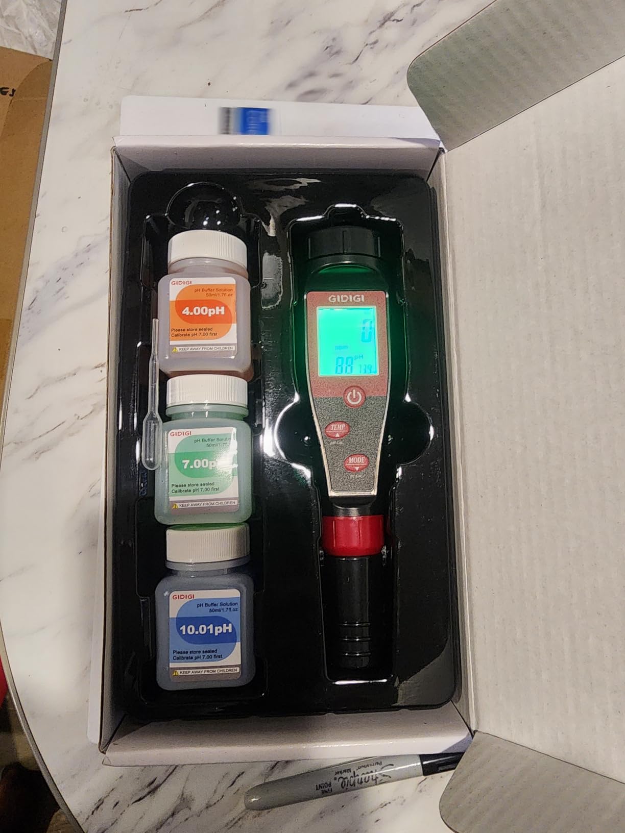 Digital pH Tester for Water, pH Meter for Hydroponic Water | TDS Tester EC PPM Test for Plant Nutrients, 4-in-1 Meter for Conductivity, pH Pen for Drinking Water, DWC, Indoor Plants customer photo 1