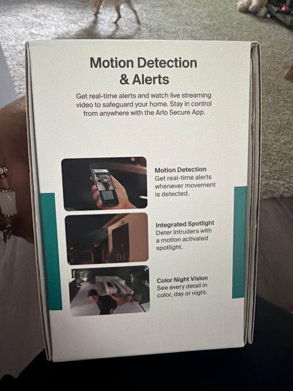 Security Cameras Wireless Outdoor - Arlo Essential Battery 2K (3rd Gen, Latest Version), Color Night Vision, Two-Way Audio, Home Security, Person/Package/Vehicle/Animal Detection, White - 3-Pack customer photo 1