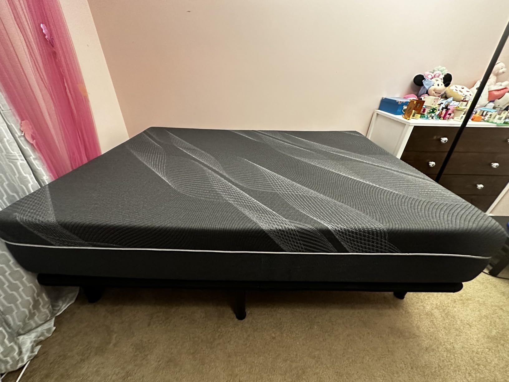 Dyonery Split King Adjustable Bed Frame + 14 Inch Memory Foam Mattress | Wireless Remote, Head and Foot Incline & Massage, Zero Gravity, Cooling Copper Foam, Fiberglass Free, Tools-Free Assembly customer photo 1