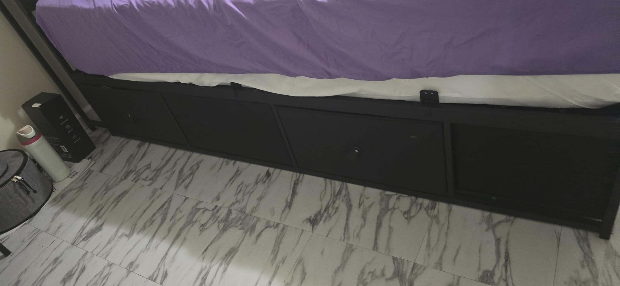 ADORNEVE Twin Bed Frame with 6 Storage Drawers & LED Headboard, White | Kids Girls Bed with Power Outlets & RGB Lights, 2 Footboard Cubbies- Space-Saving, No Box Spring Needed, Bedroom customer photo 2