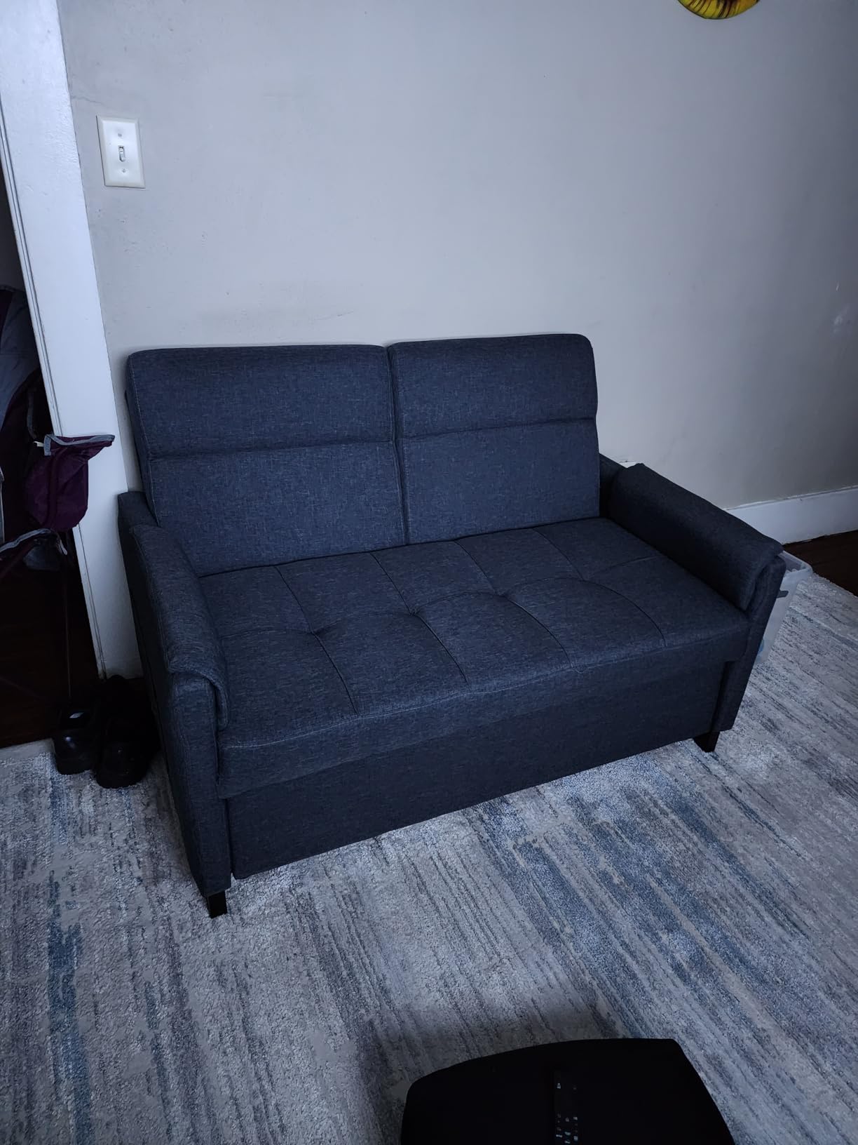 Gizoon Convertible Sofa Bed Modern Couch Bed & Small Loveseat Sleeper, Grey | 3 in 1 Pull out Couch, Space-Saving Design, 5-Position Adjustable Futon Sofa Bed for Living Room, Apartment, Guest Room customer photo 2