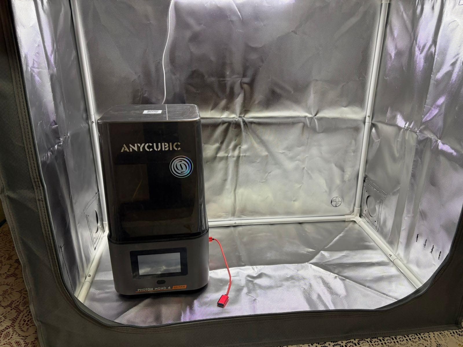 SKOUPHY Double Space Resin 3D Enclosure with Ventilation Kit LED Light customer photo 2