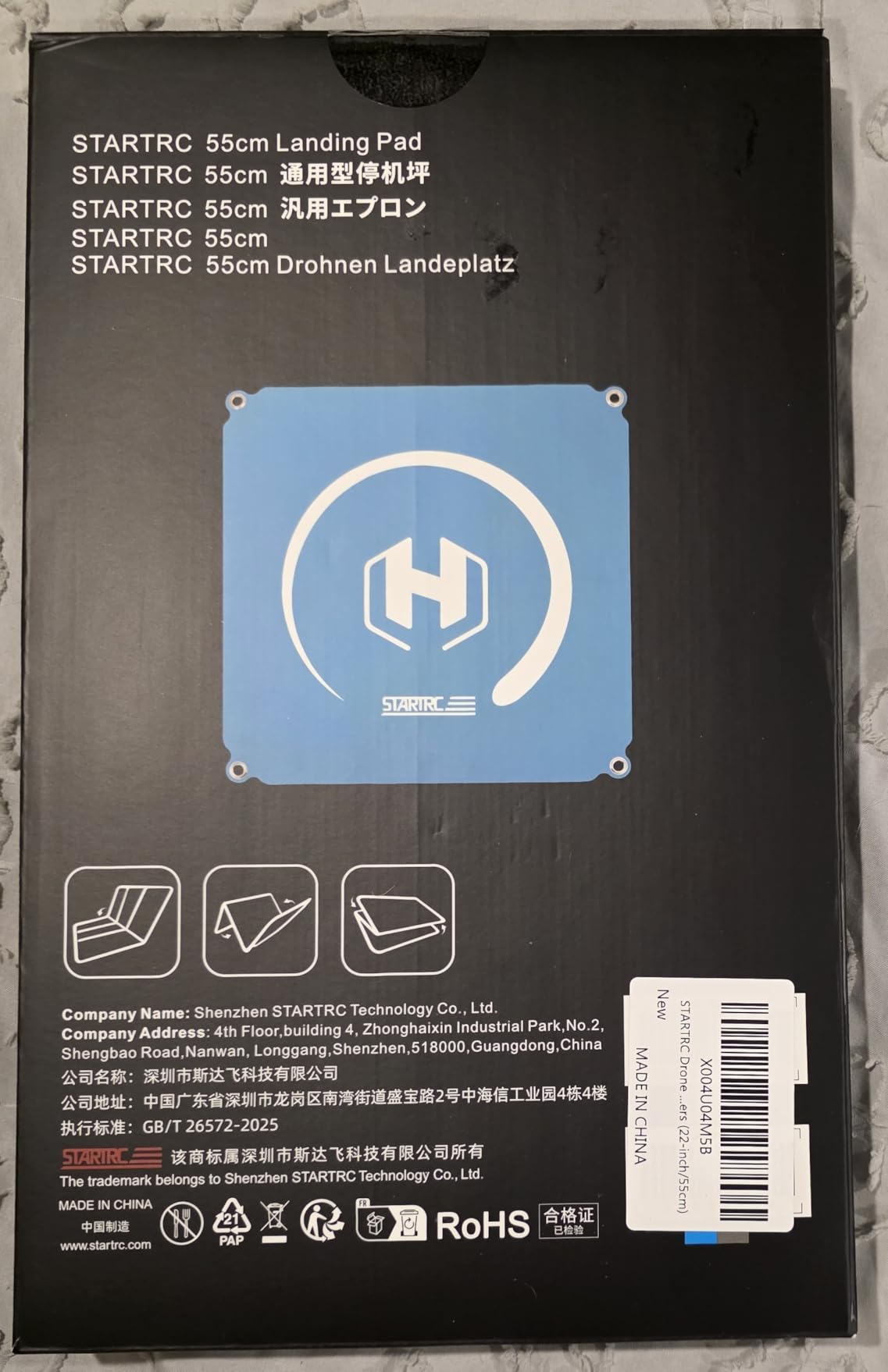 STARTRC Drone Landing Pad 22 inch Foldable & Waterproof with Wipe-clean Surface, Drone Accessories for DJI Mini 5 Pro/4/3/Mini 4k/NEO 2/Avata 360/Lito X1/Mavic 4 pro/Air 3s, for Skyrover X1/S1 Landing Pad Weighted with Stakes(55cm) customer photo 1