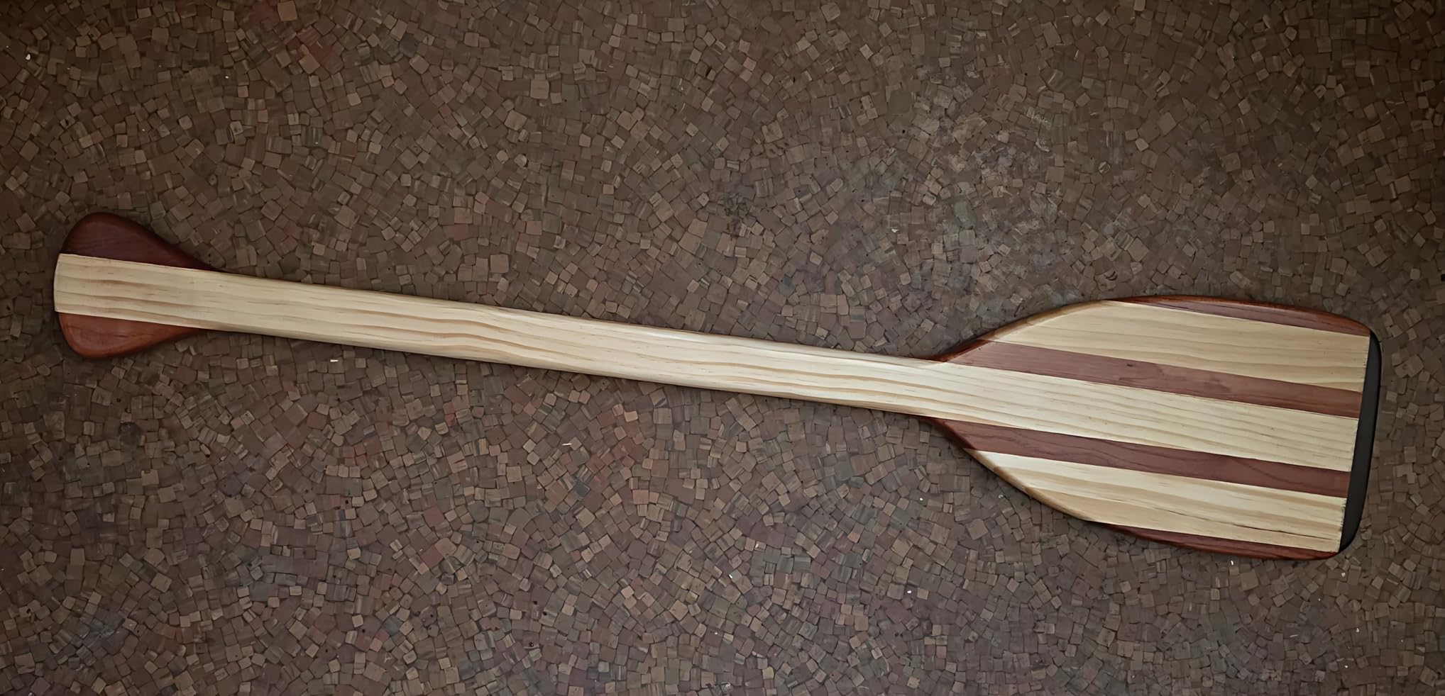 Wooden Canoe Paddle with Anti-Collision Edge, Ergonomic Palm Grip customer photo 1