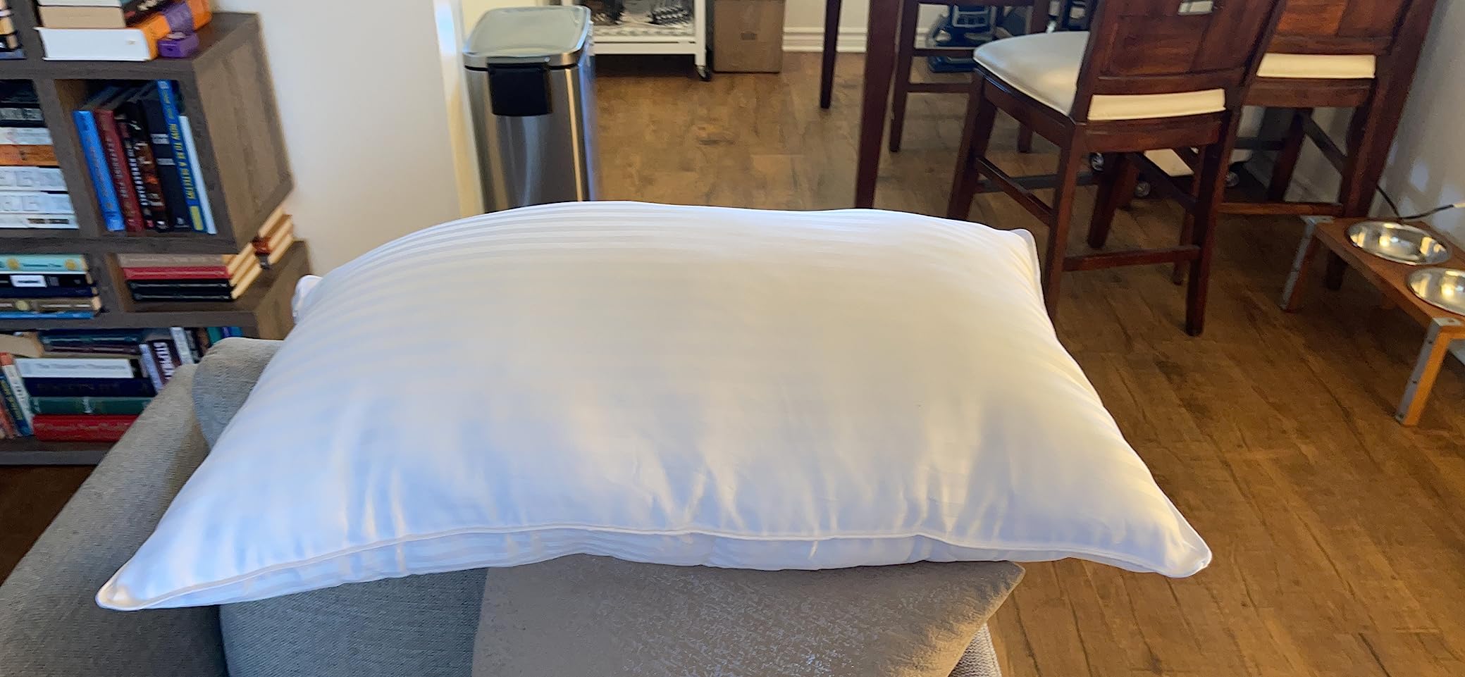 COZSINOOR Goose Down Feather Pillows Queen Size Set of 2 | Hotel Quality Soft 600 TC Cotton Cover, Fluffy Support Fill for Back, Stomach, Side Sleepers customer photo 1