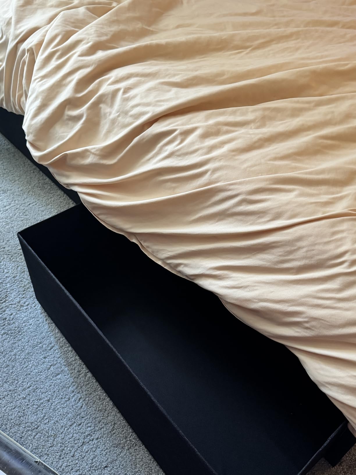 Fluest Queen Bed Frame with 2 Drawers, Upholstered Headboard with Storage and Charging Station, LED Lights, Fabric Drawers with Wheels, Under Bed Storage, No Box Spring Needed, Easy Assembly, Grey customer photo 2