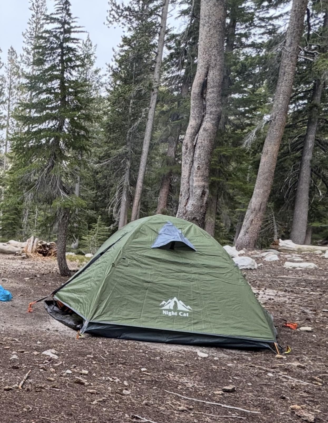 Night Cat 2-Persons Backpacking Tent: Waterproof Lightweight Camping Tent for Two People Hiking Outdoor Mountain with Aluminum Poles and Rainfly Green customer photo 2
