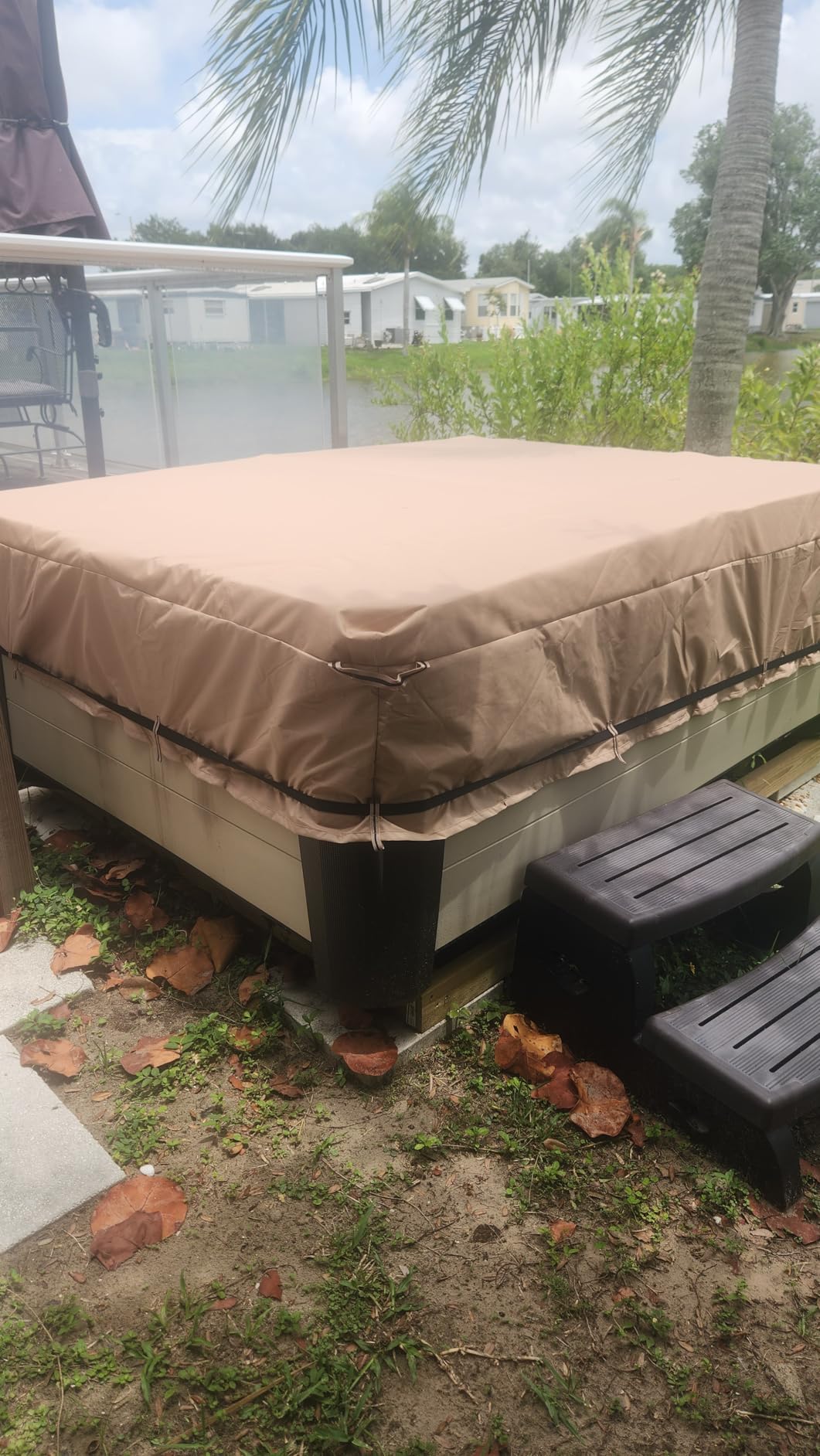 QH.HOME 85x85 Square Hot Tub Cover, 1000D IP65 Waterproof customer photo 2