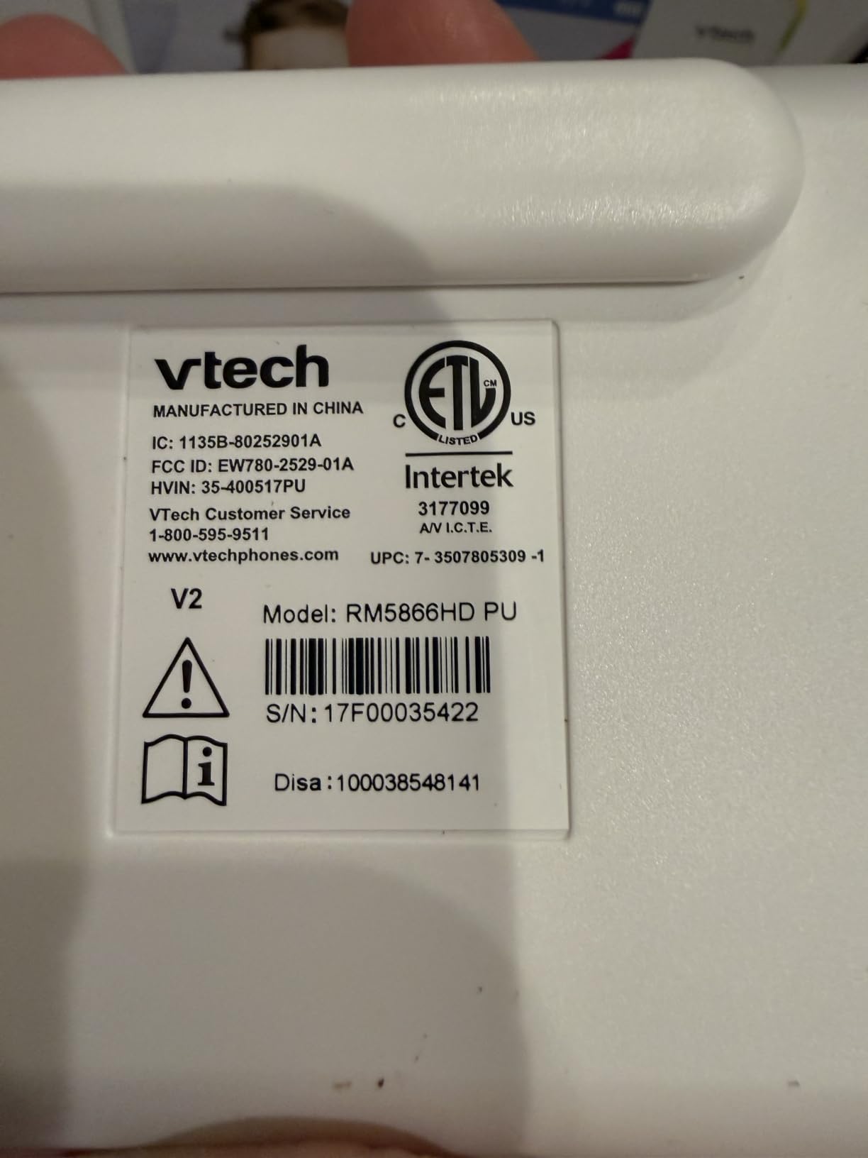 VTech Smart WiFi 7” HD Display Video Baby Monitor, 1080p HD Camera via App, Pan-Tilt-Zoom, Night Light, 2-Way Talk, 2K CMOS Video Sensor, Wide-Angle Viewing, Rechargeable Battery, Free App: RM7866HD customer photo 1