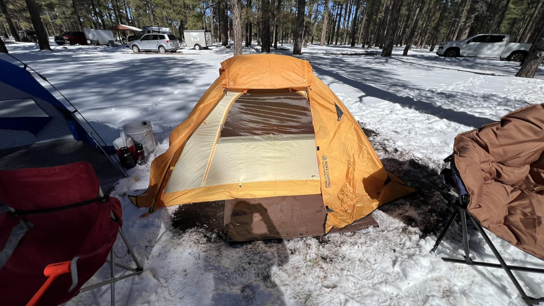 BISINNA 4 Season Tent for Backpacking Winter Tents 2 Person Lightweight Cold Weather Tents Waterproof Double Layer All Season Tent Aluminum Alloy Poles Easy Set Up for Camping, Hiking, Outdoor customer photo 2