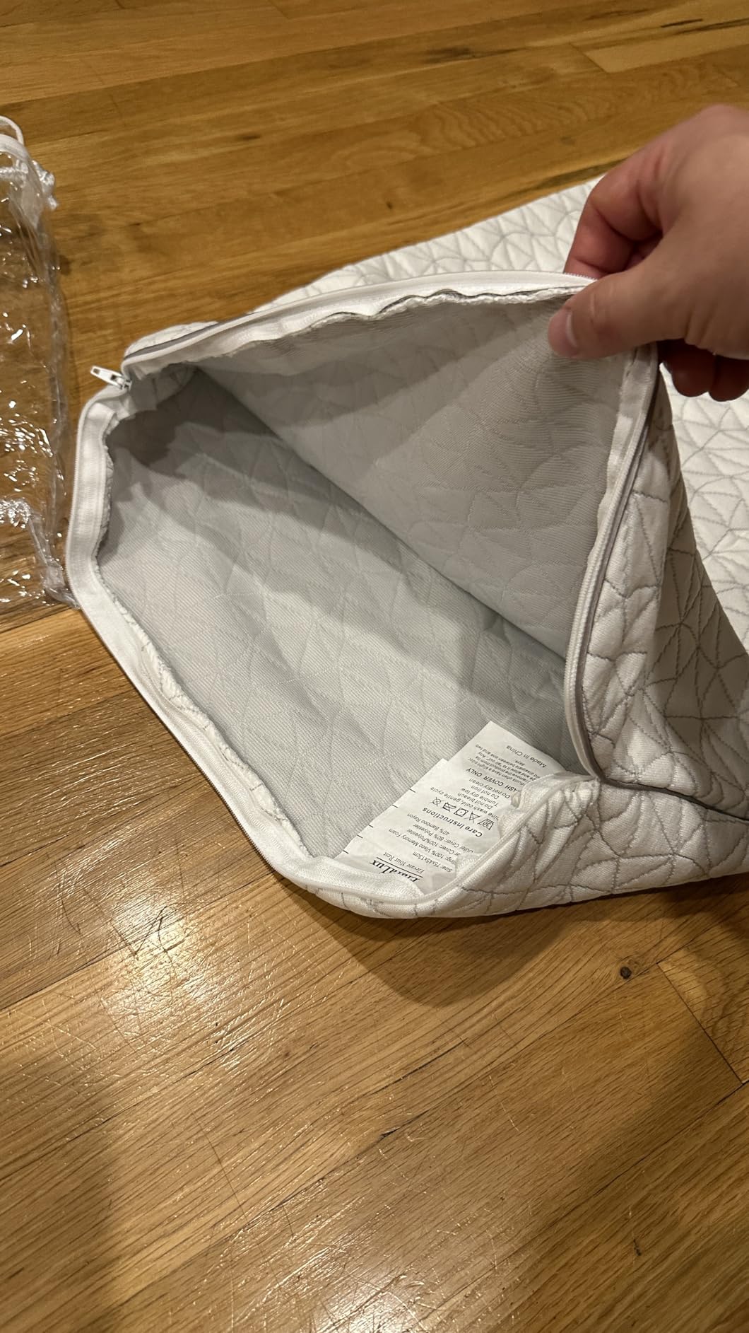 Quilted Bamboo Pillow Cover Collection - Cooling Pillow Protector with Zipper - Soft, Breathable & Washable Fabric (White, Queen) customer photo 1