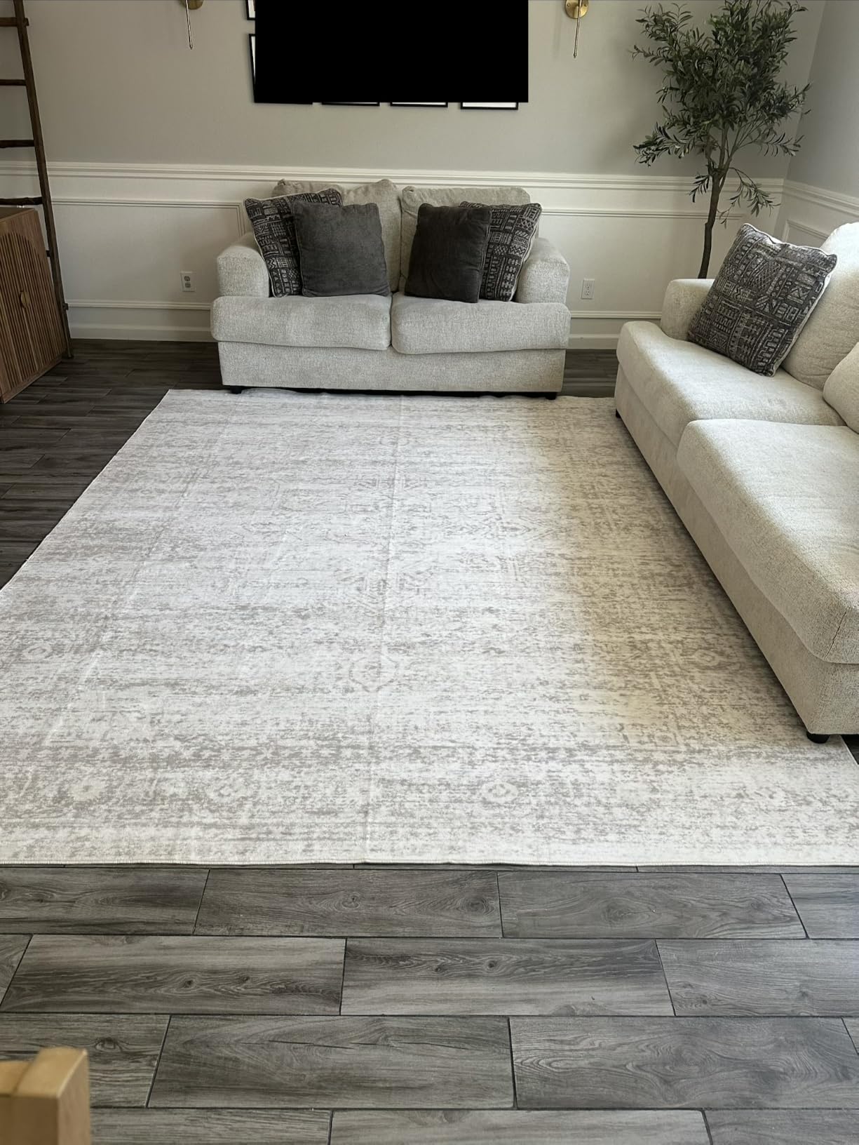 Double Layers 8x10 Area Rugs for Living Room,Bedroom,Dining Room,Playroom | Ultra Soft Faux Wool Carpets with Cushioned Pad, Kids & Pet Friendly, Non-Slip, Upgraded Removable customer photo 1