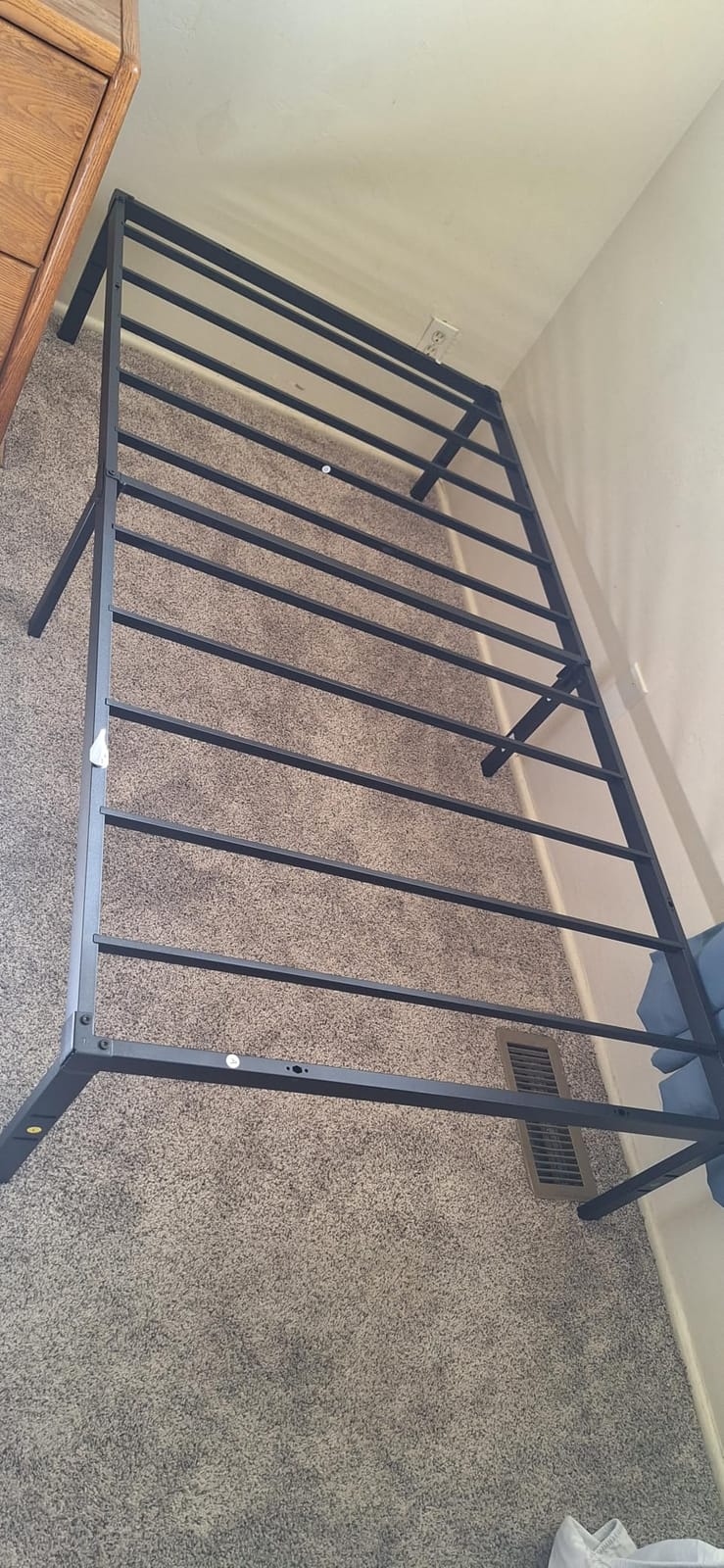 VASAGLE Twin Metal Bed Frame, 14 Inches Tall, 550 lb Weight Capacity | Heavy-Duty Platform Bed, No Box Spring Needed, Under-Bed Storage, Mattress Retainers, Easy Setup, URMB653BD02S customer photo 2