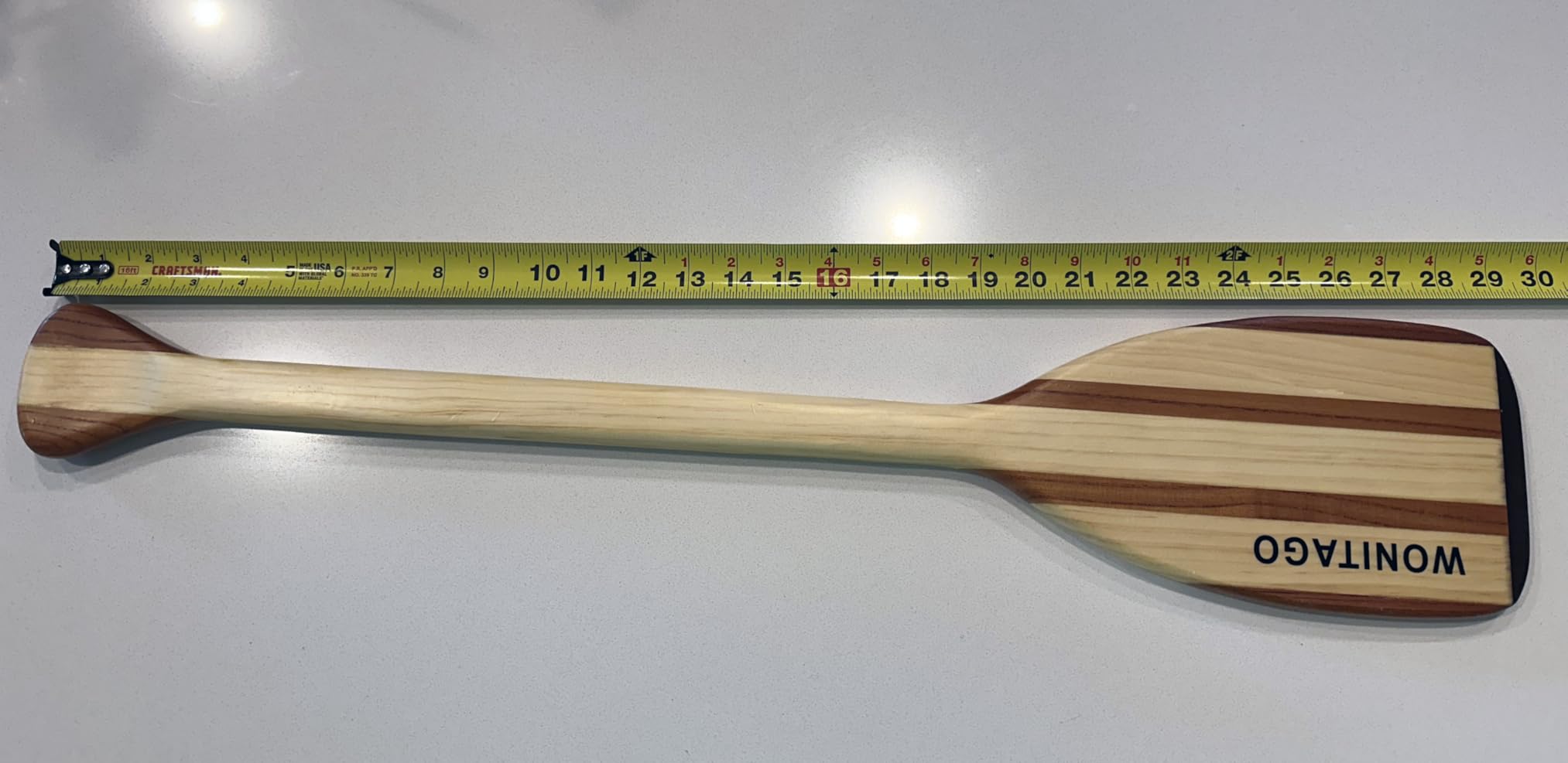 Wooden Canoe Paddle, Wood Paddle for Canoe and Boat customer photo 2