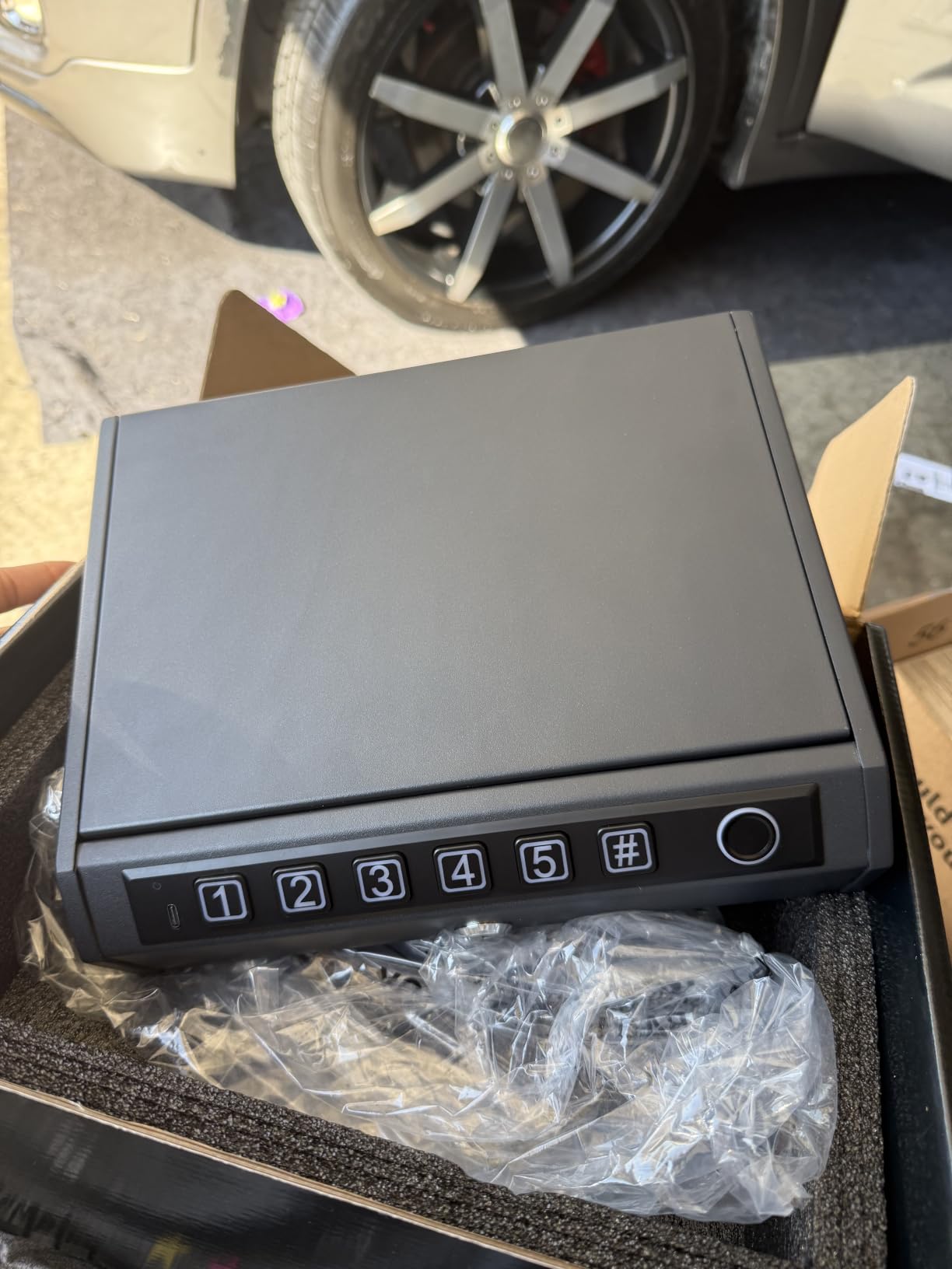 Biometric Gun Safe for Handguns, Pistol Safe Fits 2-3 Handguns customer photo 1