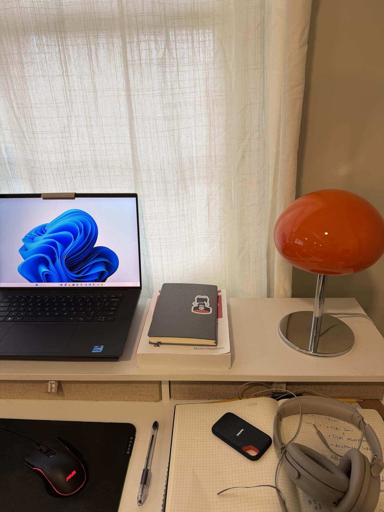 Gumdrop Red Glass Mushroom Table Lamp, 13.5