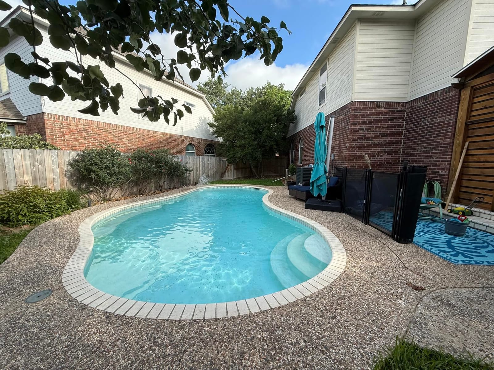 4×48FT Pool Fence, 350gsm Teslin Mesh Pool Safety Fence, Black customer photo 2