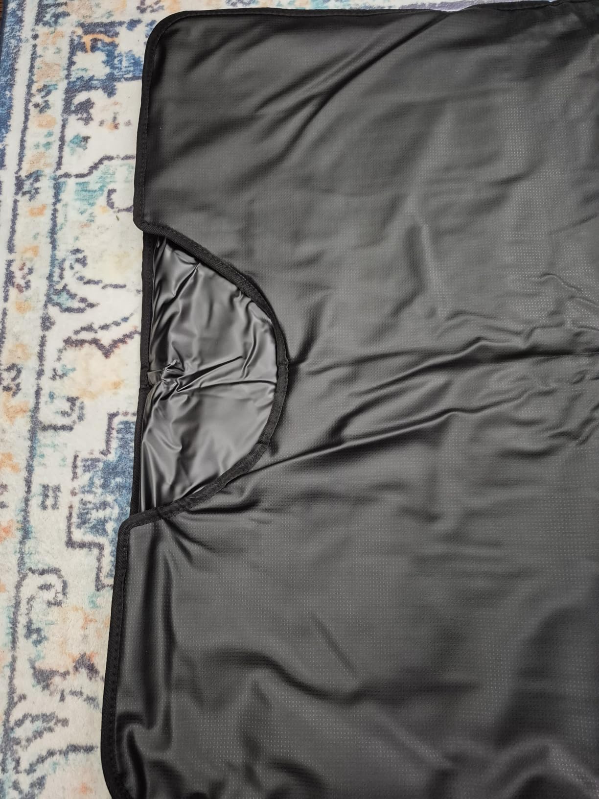 Infrared Sauna Blanket, Durable PU Leather Cover Detox & Relaxation at Home Adjustable Timer, Size 6 ft x 2.6 ft(Black) customer photo 1