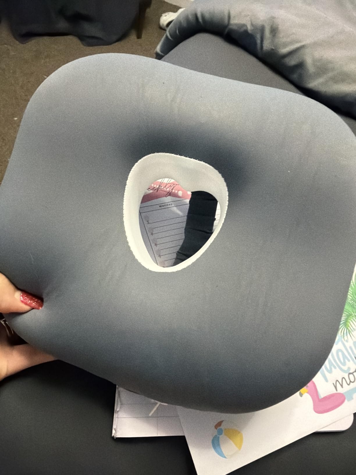 Small Knee Pillow for Side Sleepers, Memory Foam Leg Pillow, Gray | Side Sleeper Knee Pillow with Strap, Contoured for Knee, Leg, Hip & Back Pain Relief, Compact for Travel, Pregnancy & Office customer photo 2