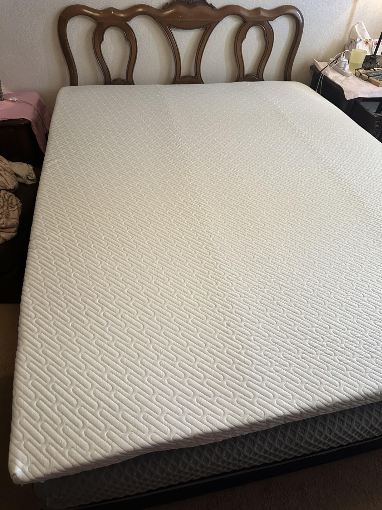 VALUXE 3 Inch Memory Foam Mattress Topper King Size High Density Cooling Pad Pressure Relief Bed Topper (with Removable & Bamboo Cover) customer photo 2