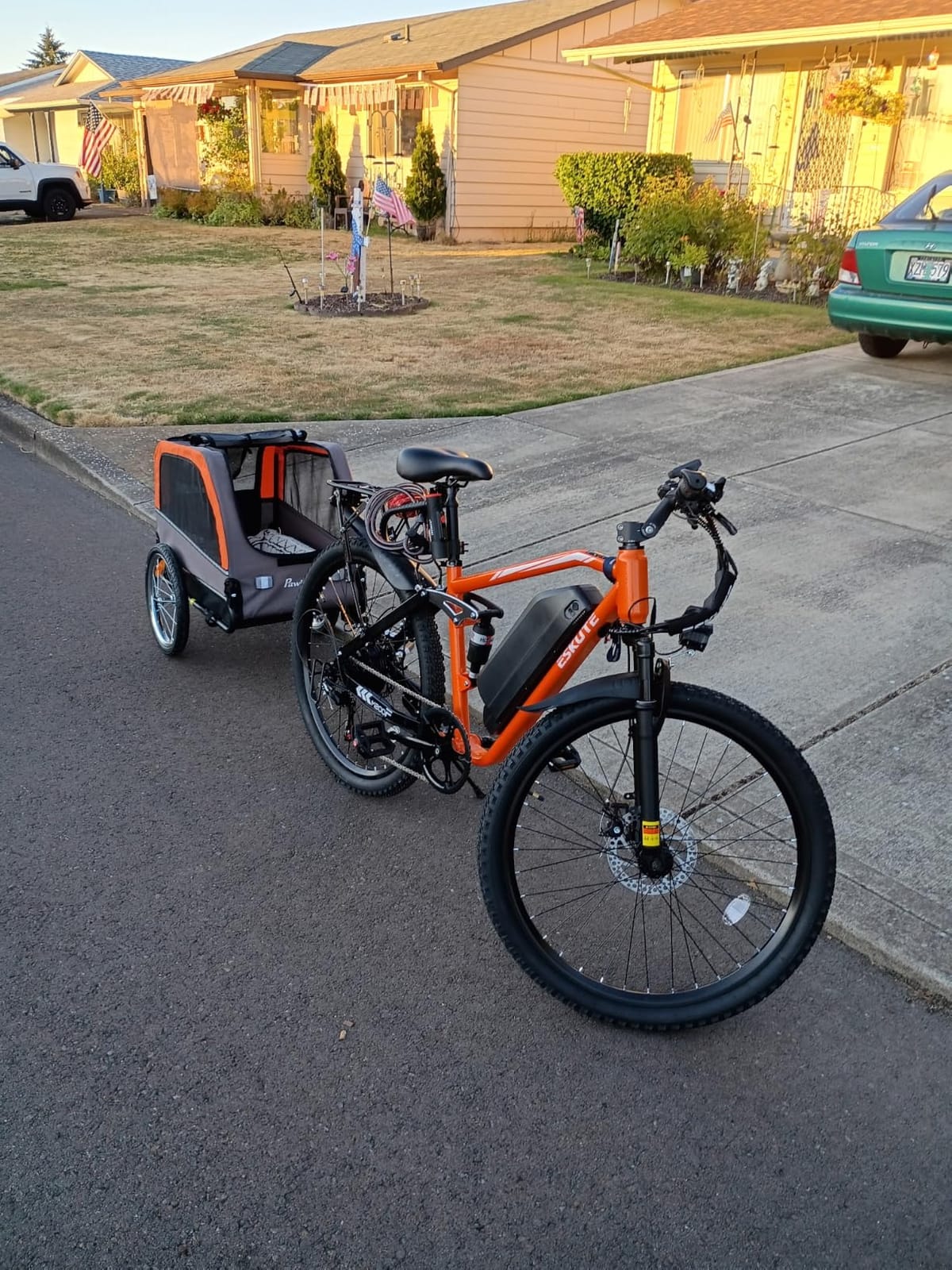 ESKUTE M200F Electric Bike for Adults – 27.5 inch Tire Mountain E-Bike, 1500W Peak Brushless Motor 31+MPH, 48V 20.8Ah Removable Battery, Up to 80 Miles, Step Over Commuter E-MTB, Full Suspensions customer photo 2