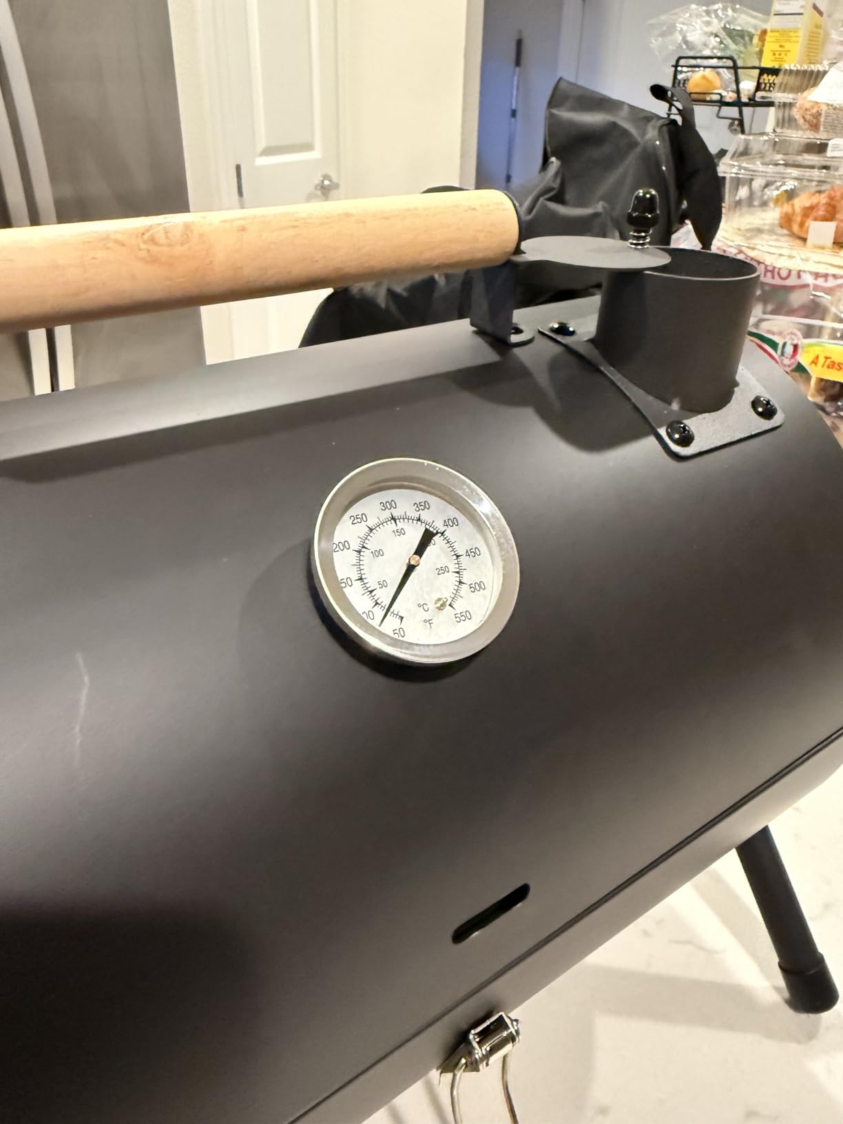 Charcoal Grill Offset Smoker 535 Sq.In.with Front Table for Outdoor BBQ customer photo 2