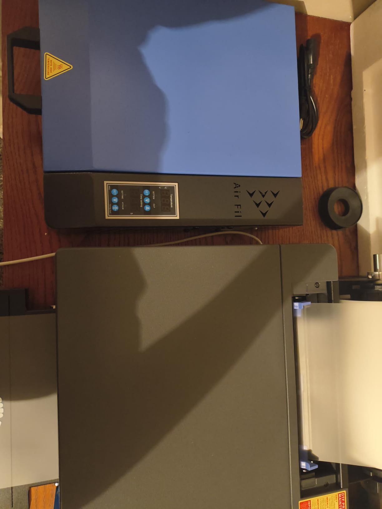 DXZ 2026 A4 DTF Printer with Roll Feeder-XP600 Doubled Printing Speed Compared to L1800 and L805,Built-in White Stirring System for DIY T-Shirt,2-Year Ink Included (Printer+Oven) customer photo 2