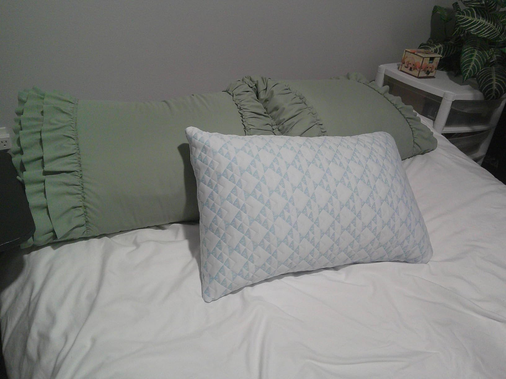Alkyonos Shredded Memory Foam Pillows for Sleeping, Adjustable Firm Pillow for Side, Back and Stomach Sleepers, Very Soft & Warm for Winter & Spring, Queen Size Set of 2 customer photo 2