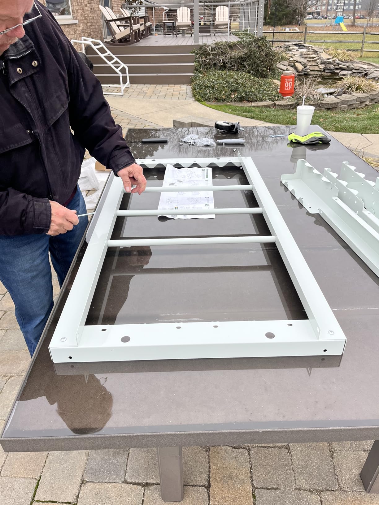 Anleolife Rolling Elevated Raised Garden Bed with Wheels, Quartz Grey | 13in Planting Depth, 540-Lb Reinforced Frame and Four Lockable Casters Support Waist-High Patio or Deck Tending customer photo 2