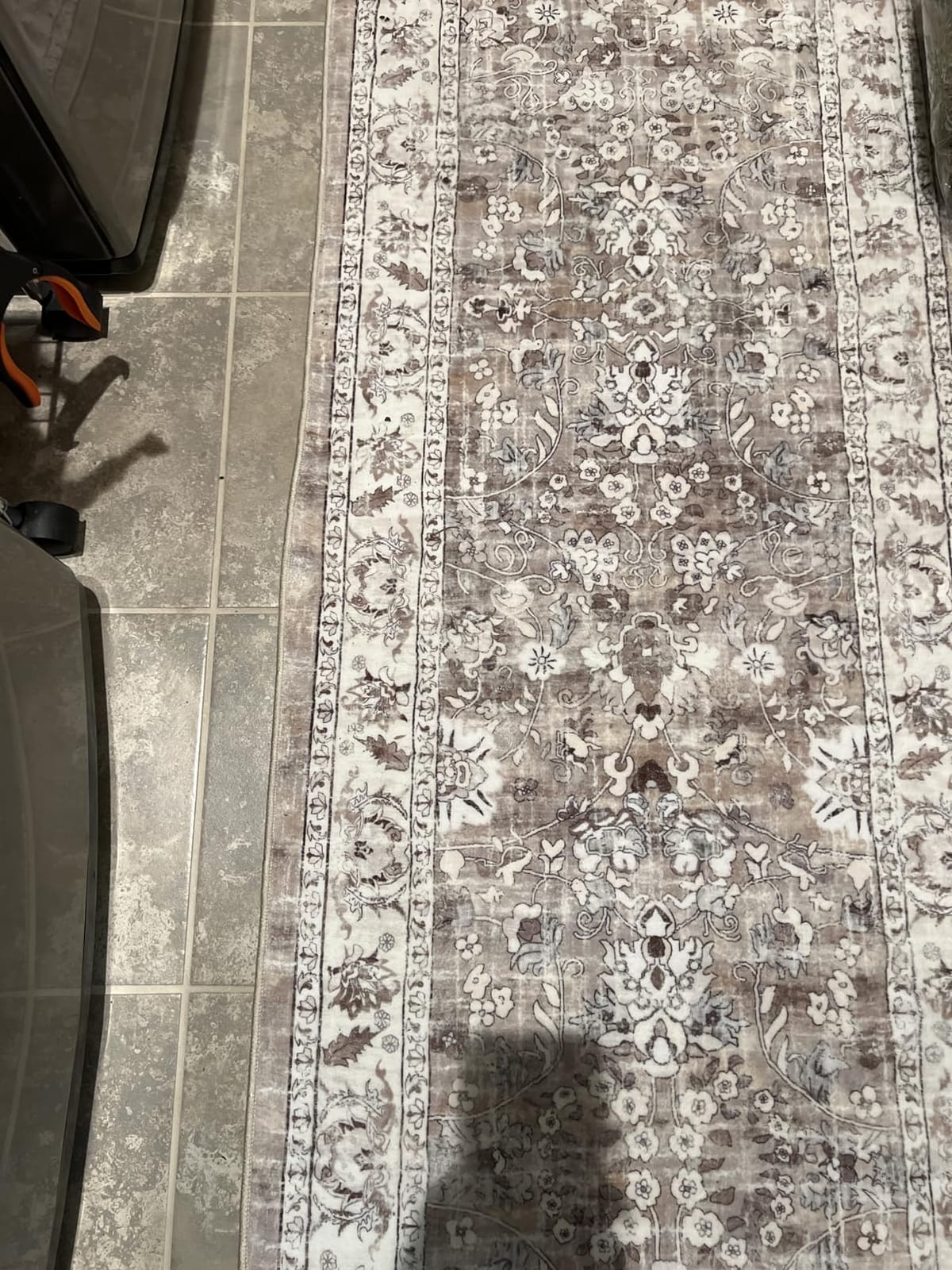 LOKHOM Washable Kitchen Rugs Sets of 3, Non Slip Floral Kitchen Mats for Floor with Rubber Backing, Boho Carpet Runner for Hallways Entryway Laundry Sink (2x3+2x4+2x5, Beige Brown) customer photo 1