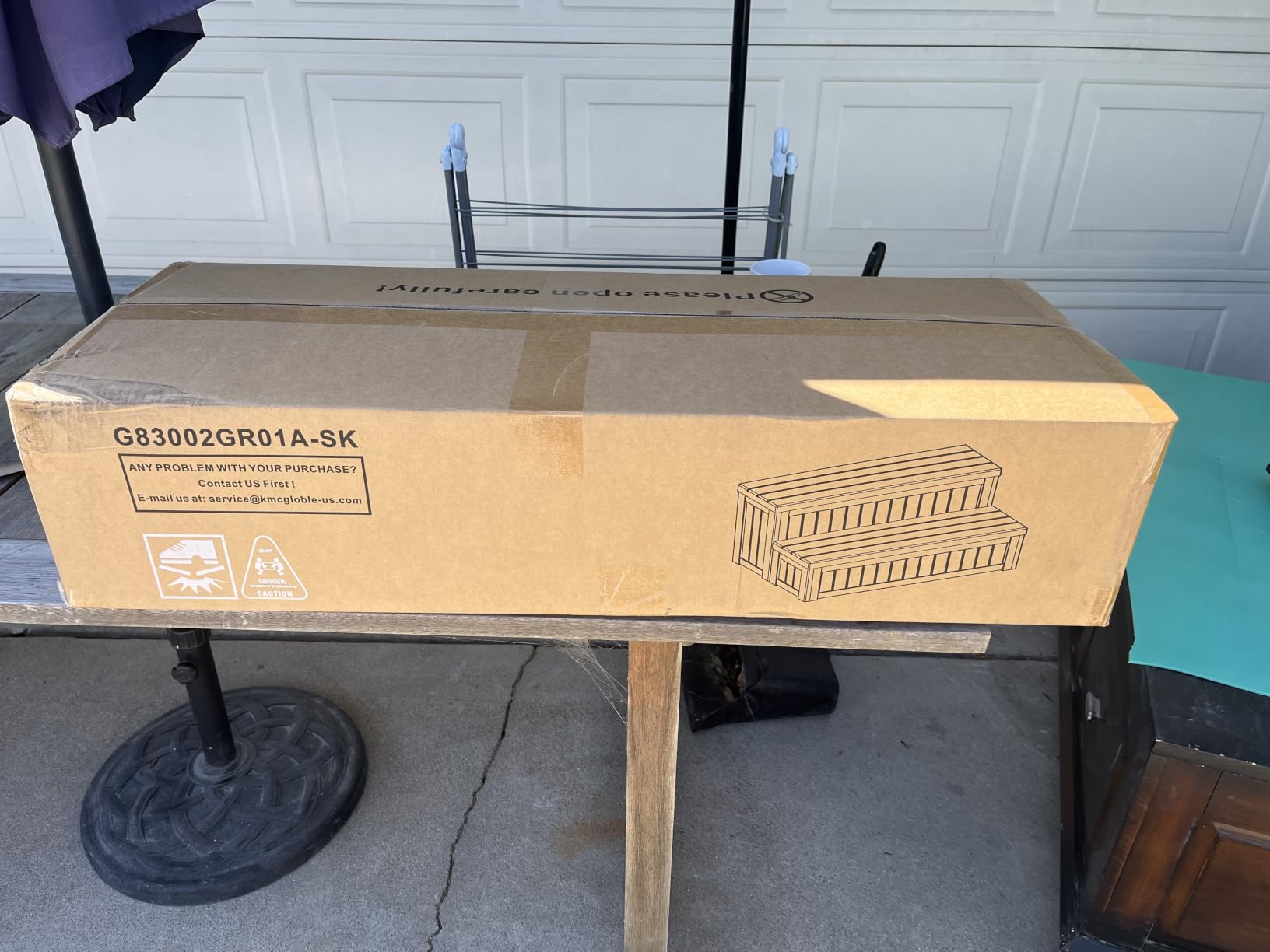 36.4‘’ Hot Tub Steps with Storage, 600‑lb Weight Capacit Spa Steps customer photo 2