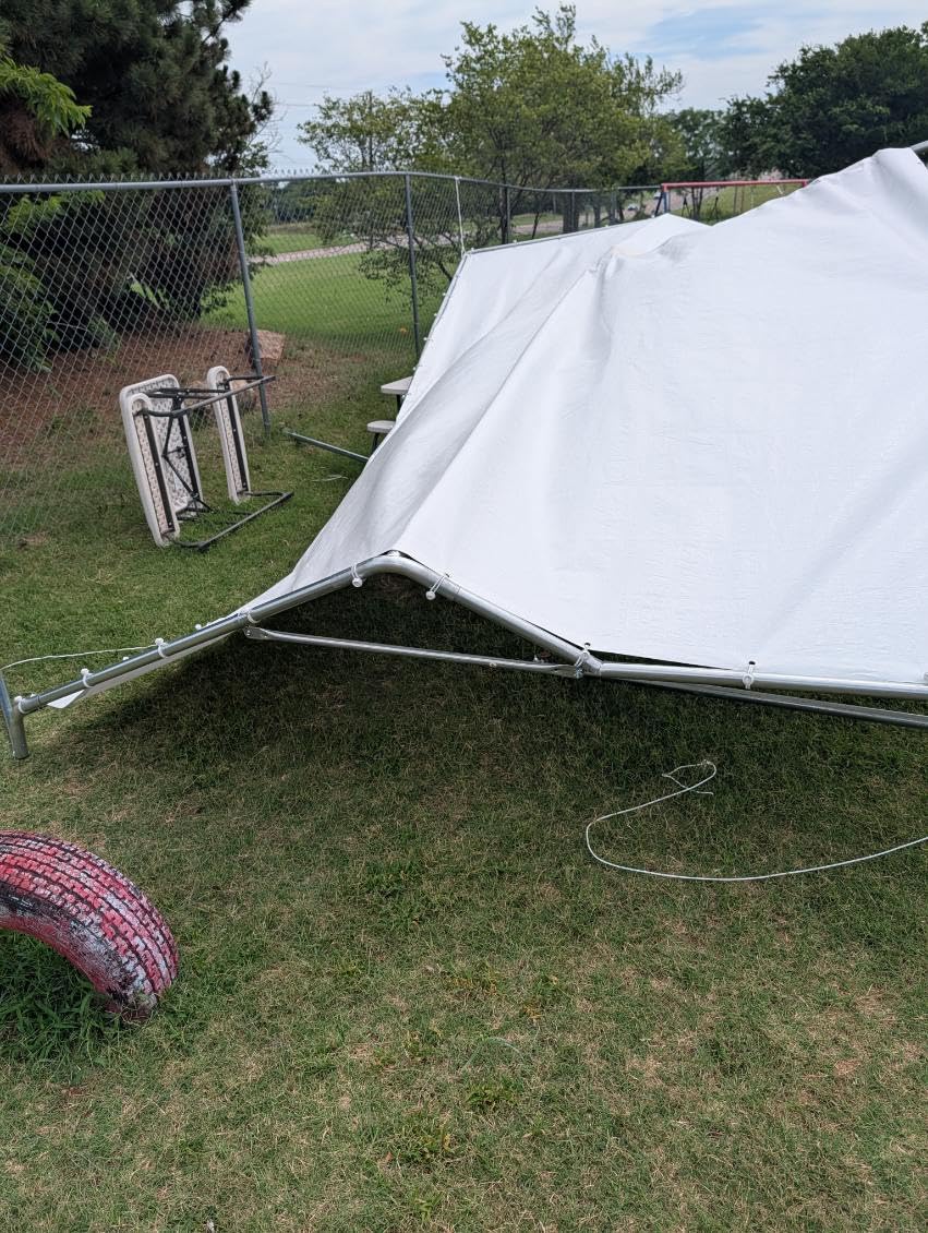 Aoxun 10x20 Carport Heavy Duty Carport Potable Car Canopy Garage, White customer photo 1