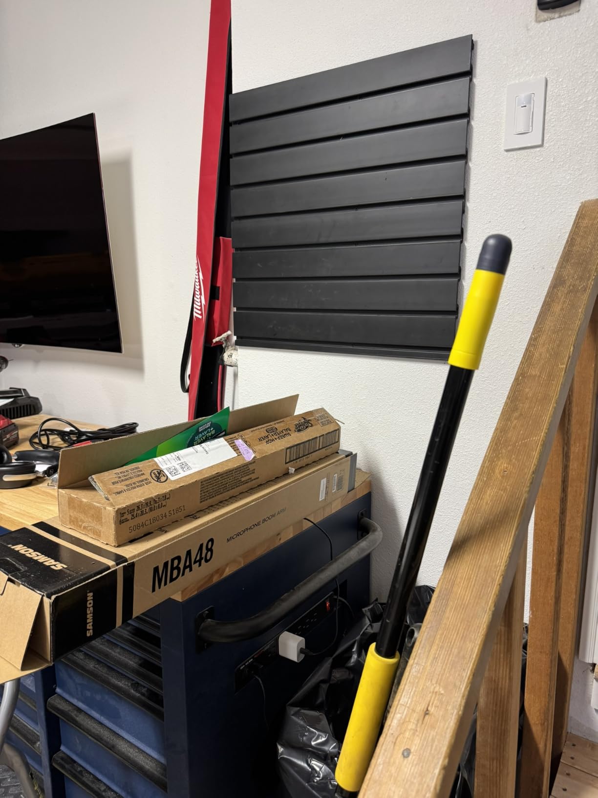 PVC Slat Wall Paneling 4x8 ft, Black Slatwall Panel for Storage customer photo 2