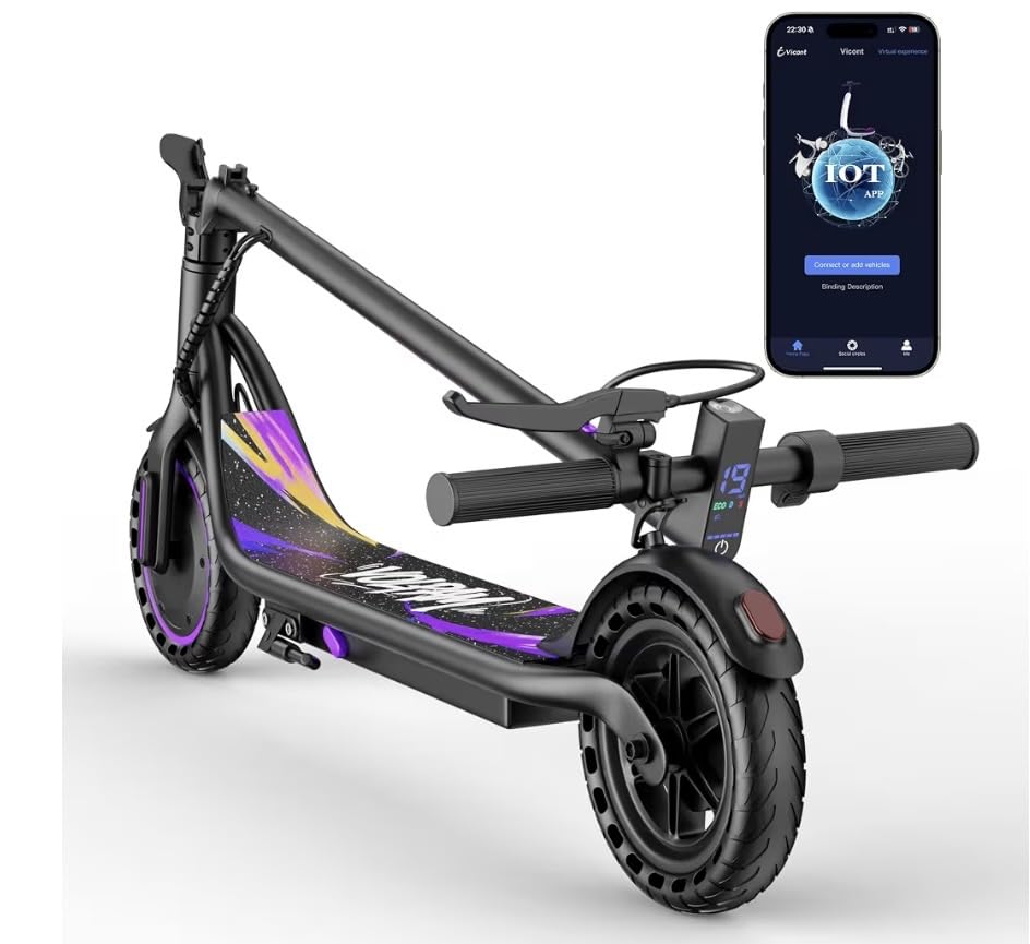 VOLPAM Electric Scooter, 350W/500W Powerful Motor & 19/MPH Top Speed, 21-28Miles Long Range, Folding E Scooter Choice customer photo 2